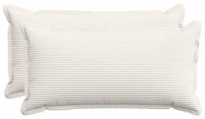 Image de vidaXL, 2 housses de coussin, HOUTEN, crème, 40 x 80 cm, cord
