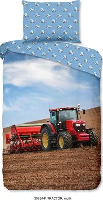 Produktbild von Good Morning Kinder Bettwäsche mit traktor- 140x200 cm- 100%  Baumwolle