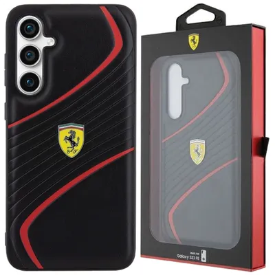 Produktbild von Ferrari PolyurethanCarbon Twist Hard Case für Samsung Galaxy S23 FE schwarz