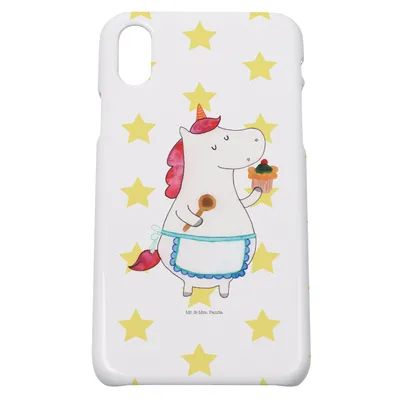 Produktbild von Mr. & Mrs. Panda Iphone 10 Handyhülle Einhorn Küche - Weiß - Geschenk, Muffin, Handy, Unicorn, Torte, Kuchen, Einhörner, Koch, Cover, Hülle, X