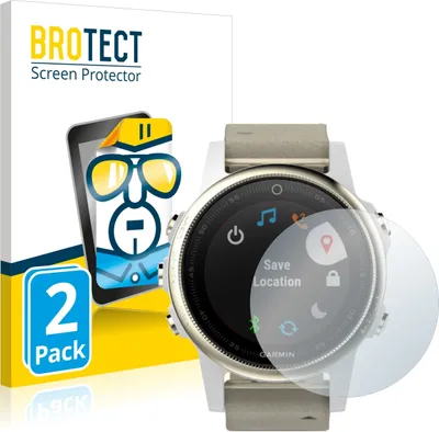 Produktbild von 2x Für Garmin Fenix 5S (42 mm) Schutzfolie BROTECT Displayschutz Display Schutz Folie Klar Transparent