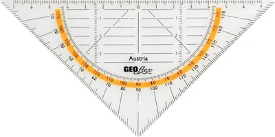 Obrázek produktu pro Geometrický trojúhelník Geoflex plast 16 cm průhledný Balení 10 kusů