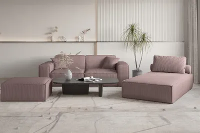 Productafbeelding van Meubelset met 3 delen, model CELES PREMIUM, bekleed met stof Scala in de kleur lavendel