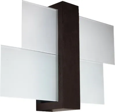 Produktbild von Wandleuchte FENIKS 1 Wenge 1xE27 15W Holz/Glas 30x12x43cm Sollux Lighting