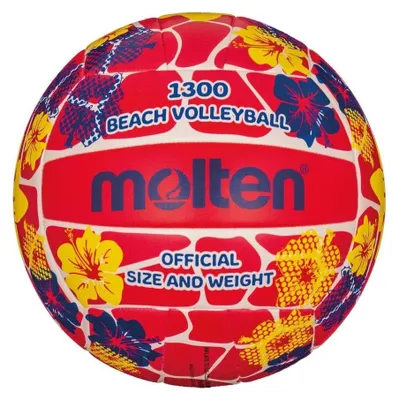Immagine prodotto di Molten - Pallone da pallavolo "1300" MR2480 (5) (rosso fuoco/giallo/blu/bianco)