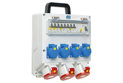 Produktbild von as-Schwabe FIXO Wandverteiler Festanschluss auf 4xSchuko 3xCEE 400V 16A 32A IP44