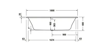 Immagine prodotto di Vasca idromassaggio QATEGO 180x80 m 2 RS Combi-System E bianco Combi-System E bianco