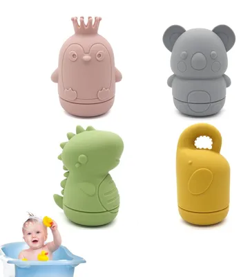 Obrázok produktu pre 4 kusy silikónových hračiek do kúpeľa pre bábätká