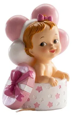 Obrázek produktu pro Figurka na dort miminko holčička 10,5cm v krabičce