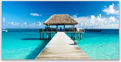 Produktbild von Acrylglasbilder 120x60 Wandbild Druck Meer Brücke Architektur
