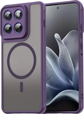 Image de Étui MagSafe pour Motorola Edge 70 - Coque arrière Phonesta AirFrost Semi-Transparent - Violet mat