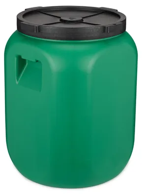Image de Garronda Fût à col large 60 litres avec couvercle sans joint – Récipient en PEHD sans BPA pour l'eau, le stockage, les aliments pour animaux, la choucroute et les cornichons GD-0142