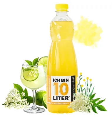 Produktbild von ICH BIN 10 LITER Holunderblütensirup 6 x 0,7l Sirup Holunderblüte Getränkesirup