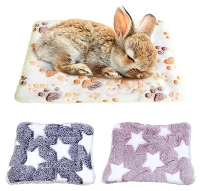 Produktbild von 3 Stück Plüschbett für Kleintiere, Weich und Bequem für Meerschweinchen, Kaninchen und Hamster (Typ A)