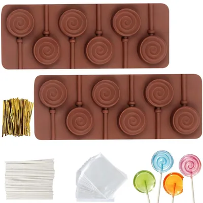 Obrázek produktu pro Silikonová forma na cake popsy, sada 6 výlepků, 2 kusy, včetně příslušenství