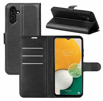 Obrázok produktu pre Pre mobilný telefón Samsung Galaxy A14 5G /4G Puzdro z čiernej syntetickej kože