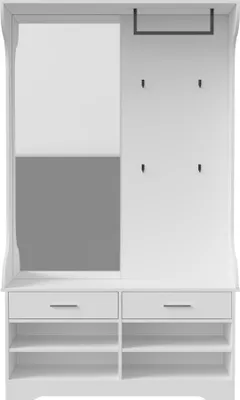 Image de Armoire à chaussures autoportante - 2 portes - 180x35x104 cm - Bois