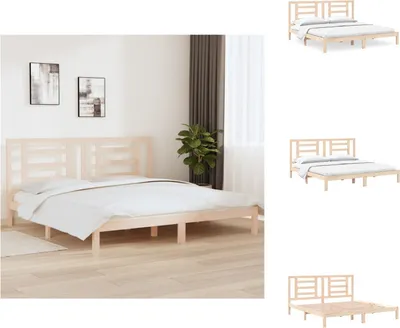Produktbild von vidaXL Massivholzbett Kiefer 200x200 cm -  Betten & Bettgestelle