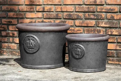 Immagine prodotto di Vaso da giardino Provence: Vetroceramica artigianale per il vostro giardino 34x26 cm antracite