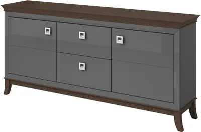 Produktbild von Meublorama HA-TISARO-24Z3LJ26*2C/97KG, 2 Tür(en), Grau, Mitteldichte Faserplatte (MDF), 2 Schublade(n), 2 Jahr(e), 440 mm