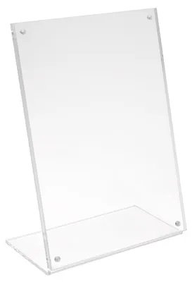 Produktbild von Tischaufsteller DIN A5 Hochformat Werbeaufsteller aus Acrylglas mit Magnetverschluß Hinweisschildhalter Speisekartenhalter