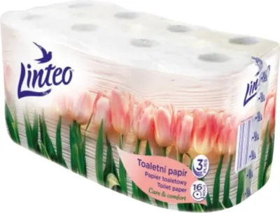 Zdjęcie produktu dla Linteo Papier toaletowy wiosna 3 warstwoy 16 rolek w opakowniu