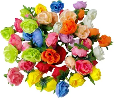 Produktbild von Mini Fake Rosenblüten Köpfe, 40 mm, Kunstblumen, Für Vasenfüllung, Hochzeit, Herbstdekoration