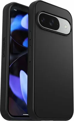 Produktbild von OtterBox Symmetry Hülle für Google Pixel 9, Pixel 9 Pro Smartphone - Schwarz - Retail - Polybeutel - Stoßdämfpend - Plastik