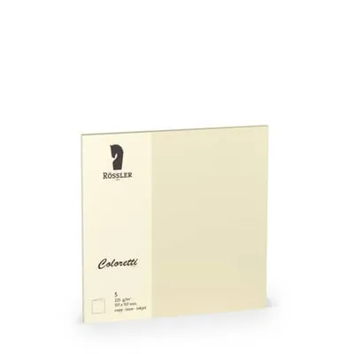 Produktbild von Doppelkarte Coloretti 15,7x15,7cm VE=5 Stück creme