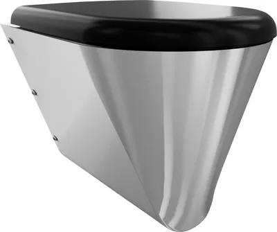 Productafbeelding van KWC AR T-WC, CAMPUS, roestvrij staal, wandtoilet, 360x409x500 mm, zwarte toiletbril
