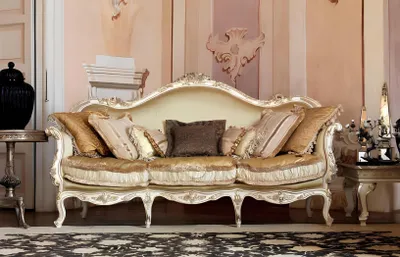 Produktbild von Sofa Polster Holz Sofas Couch Barock Rokoko Luxus Italien Dreisitzer Möbel Neu