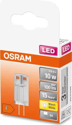 The image shows the retail packaging of an OSRAM LED light bulb.
