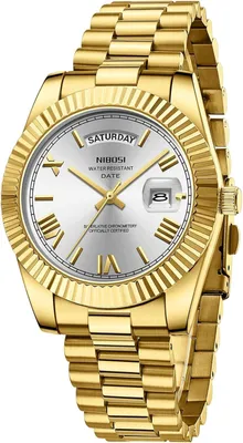 Produktbild von Herrenuhr Analoge Quarzuhr Edelstahl Armbanduhr für Herren Wasserdicht Business Casual Klassische Uhr mit Tages- und Datumsanzeige