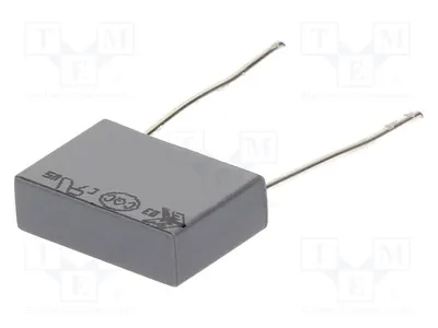 Produktbild von 10x Kondensator: 18x5x11mm Y2 10nF 20% 15mm  300VAC R413I2100DQ00M kondensatoren X