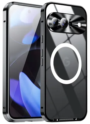 Immagine prodotto di Per Google Pixel 9 Magnetic Magsafe Metal Design Custodia protettiva Nero
