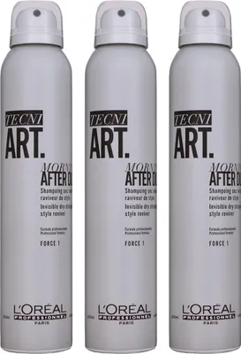 Produktbild von Loreal Tecni. Art Morning After Dust 3 x 200 ml Trockenshampoo Dry Shampoo Set