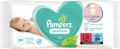Obrázek produktu pro Vlhčené ubrousky Pampers Sensitive, 80 kusů