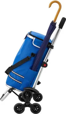 Obrázek produktu pro Nákupní vozík 3 v 1 na schody - objem 56 l, modrý