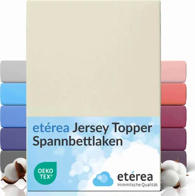 Produktbild von etérea Comfort Jersey Topper Spannbettlaken Natur 200x200 - 200x220 cm