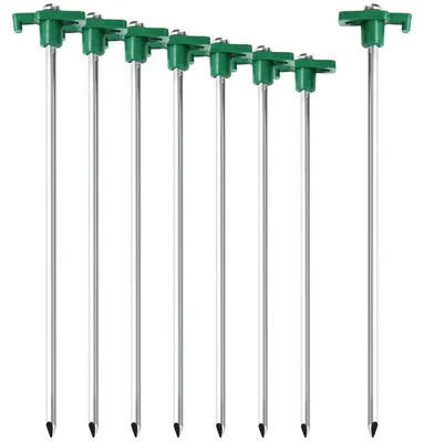 Obrázek produktu pro com-four® 8X kotvy do země, ocelové, 250 mm x Ø 7 mm - zemnící kolíky
