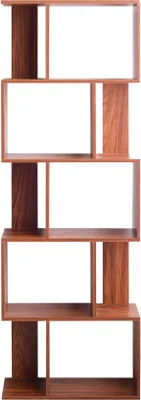 Immagine prodotto di Libreria Rebecca Mobili a 5 scomparti in MDF, marrone noce