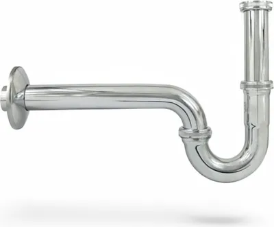 Produktbild von Siphon Röhrensiphon lang Edelstahl verchromt 1 1/4" x 32 mm für Waschbecken