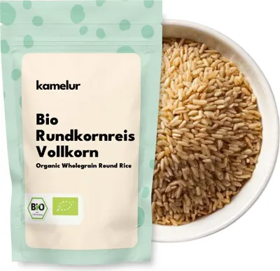 Produktbild von Kamelur® Bio Rundkornreis Vollkorn 25 kg