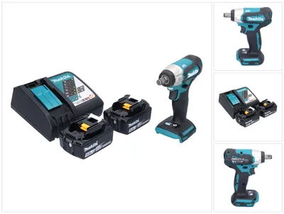Produktbild von Makita DTW 181 RT Akku Schlagschrauber 18 V 210 Nm 1/2" Brushless + 2x Akku 5,0 Ah + Ladegerät