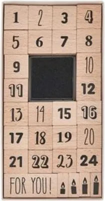 Produktbild von Stempelset Adventskalenderzahlen,100%
