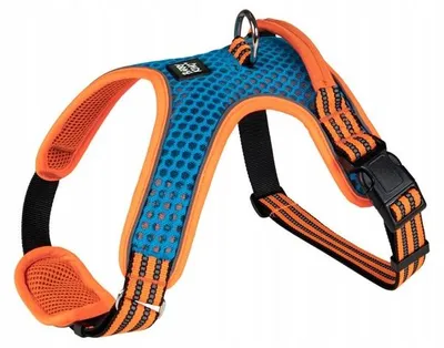 Immagine prodotto di Barry King BK15843, pettorina per cani, taglia XS, blu-arancione