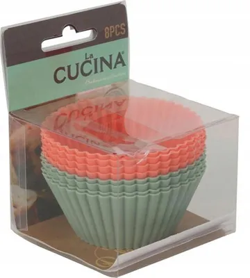 Produktbild von La Cucina 8x Silikon Muffinformen Backzubehör Backen