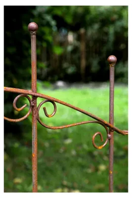 Produktbild von Beetzaun aus Metall, erweiterbar, Breite 90 cm, Rostoptik