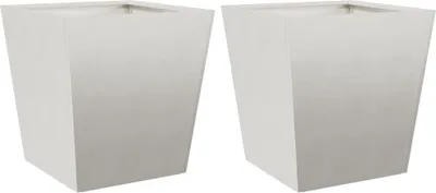 Image de vidaXL Bac à plantes 2 pcs. 40x40x40 cm acier inoxydable