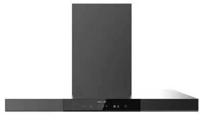 Productafbeelding van Cecotec Afzuigkap in "T"-vorm, 90 cm, Bolero Flux TT 909500, Slim, Donker RVS, +++. Afzuigcapaciteit: 829,5 m³/h, Bediening met handbeweging